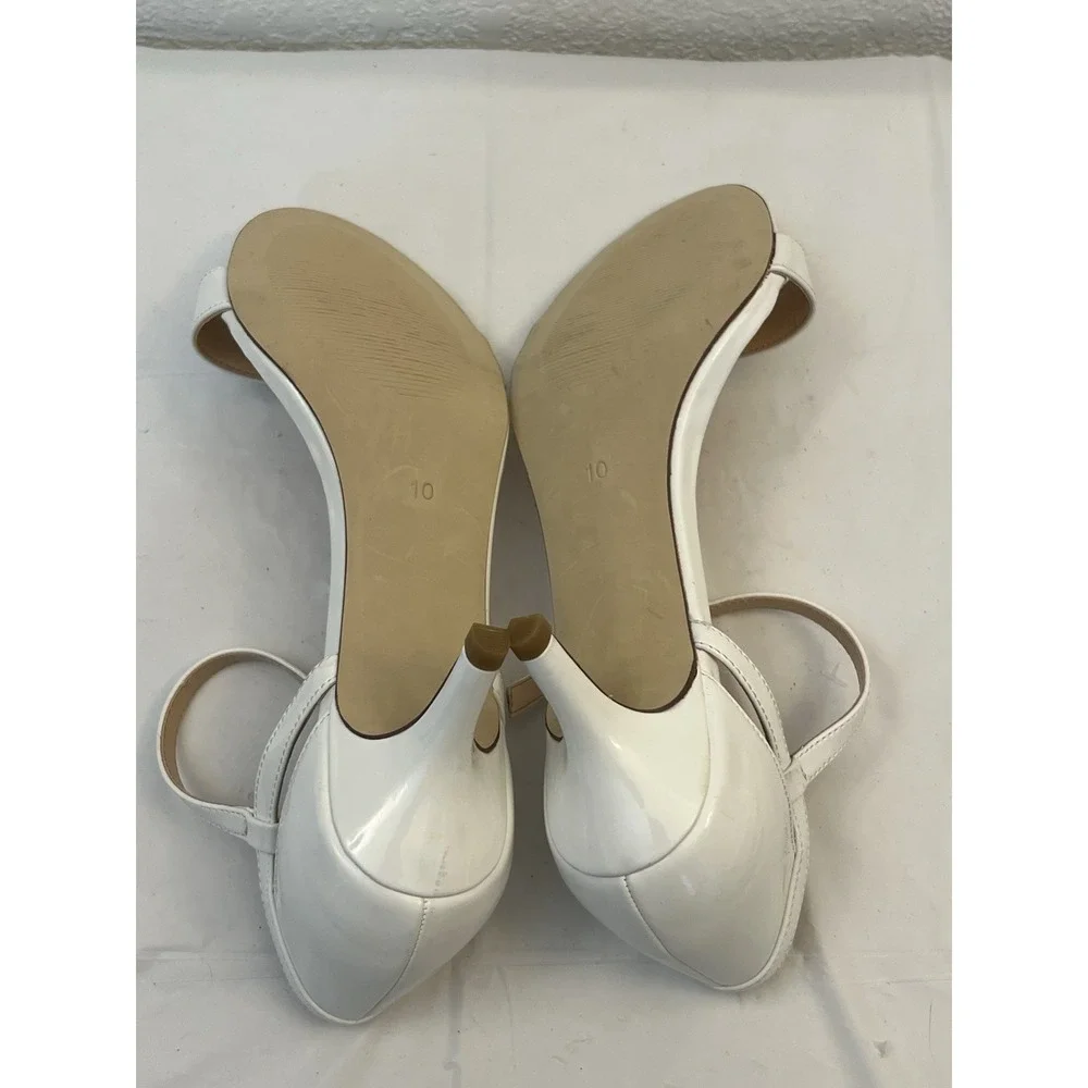 Lauren‎ Blackwell Wedding Formal 10M Open Toe Patricia 2.75 Kitten Heel White